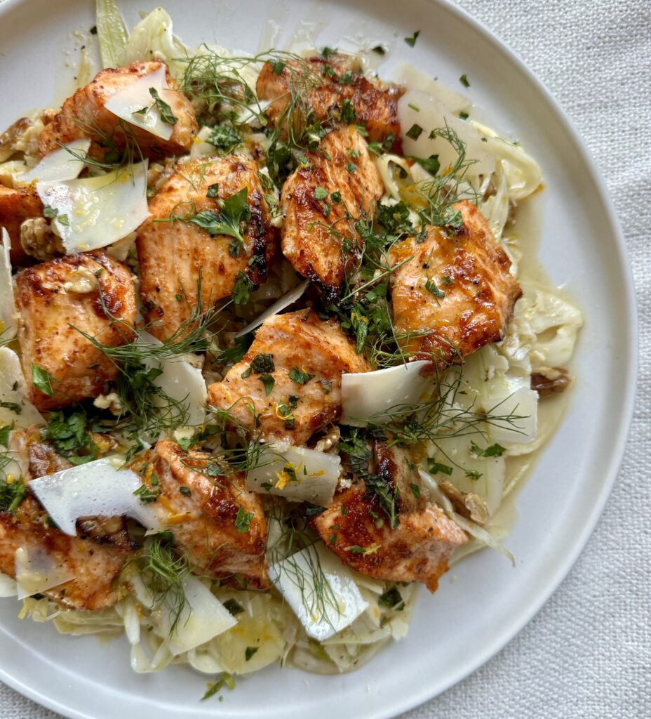 Salade De Saumon Et De Fenouil Roti à Lorange De La Floride